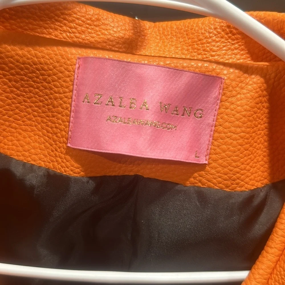 Bold Azalea Wang “Graffiti Kisses” Leather Moto Jacket Large
